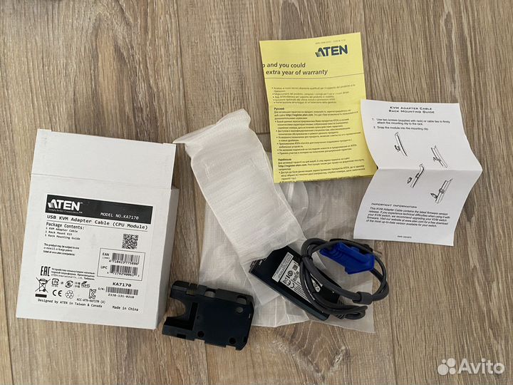 Модуль удлинителя, Адаптер KVM aten 50M KA7170-AX
