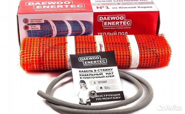 Кабельный мат для теплого пола daewoo enertec
