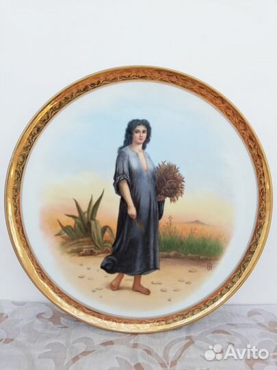 Настенная фарфоровая тарелка кпм Берлин KPM