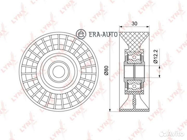 Lynxauto PB5068 Ролик натяжной приводного ремня