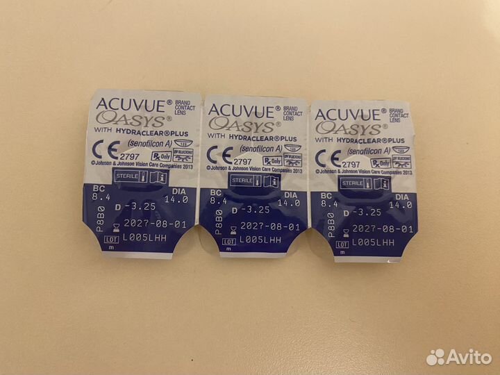 Линзы контактные acuvue oasys двухнедельные -3,25