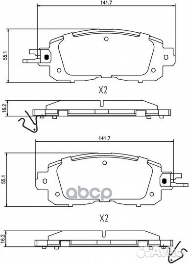 Колодки тормозные nissan leaf(ZE0) /teana(J33) п