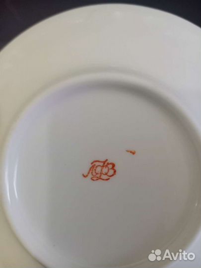 Чашка с блюдцем Костяной фарфор