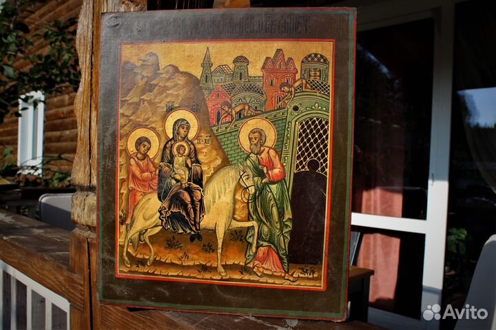 Икона Бегство Святого Семейства в Египет 31*26
