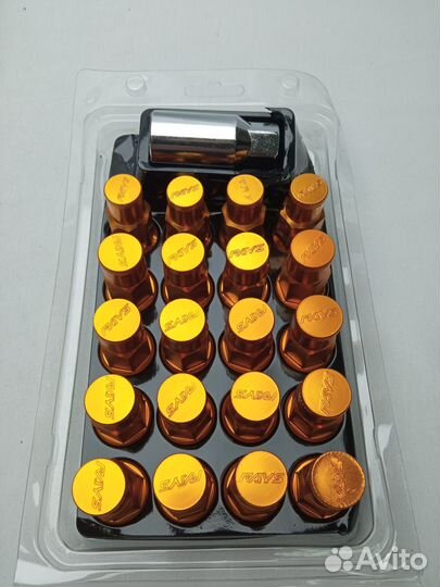 Гайки аллюминиевые Rays (комплект 20шт.) (Золото)