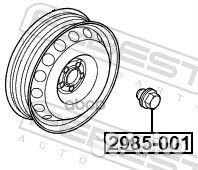 Гайка колесная 2985-001 2985-001 Febest