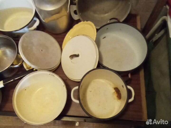 Кастрюли,бидон алюминиевые, друшлаг