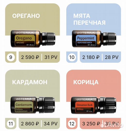 Эфирные масла doterra