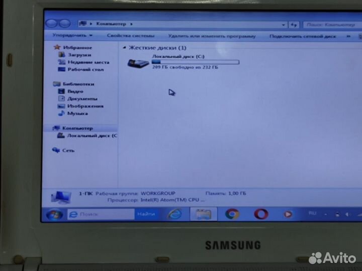 Samsung нетбук/hdd250/win10