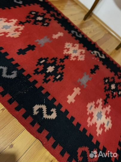 Старинный килим ручной работы, маленький коврик