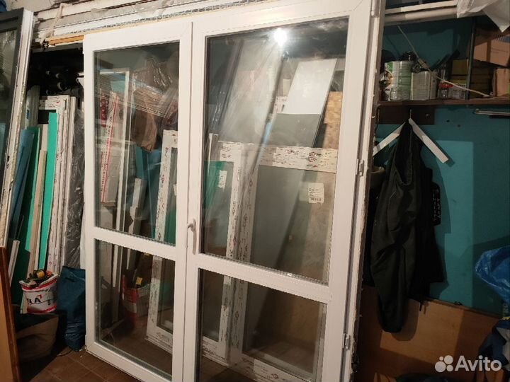 Распашные двери пвх (ш) 1760(в) 2030