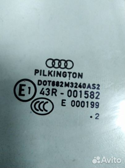 Стекло двери задней правой Audi A4 B8 2007-2015