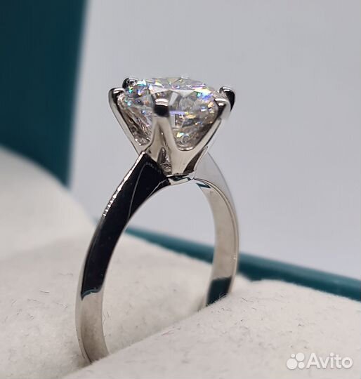 Кольцо с бриллиантом (муассанитом) 3ct