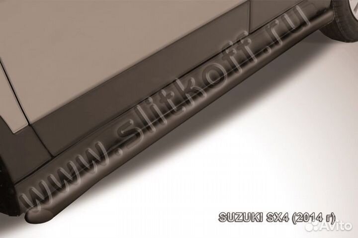 Защита порогов d57 с гибами Suzuki SX4 SSX414004B