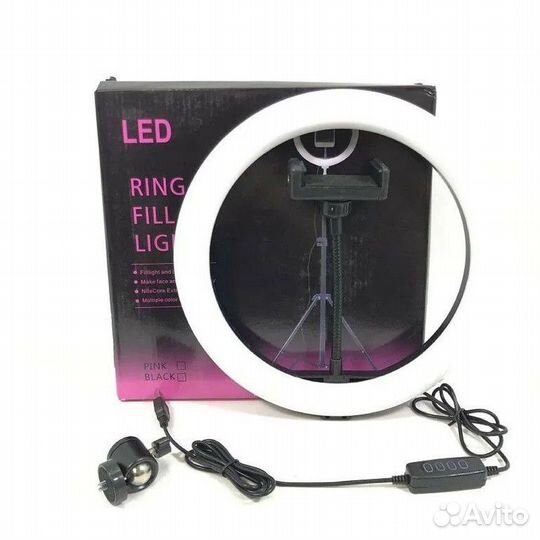 Кольцевая светодиодная LED лампа D-10 26 см