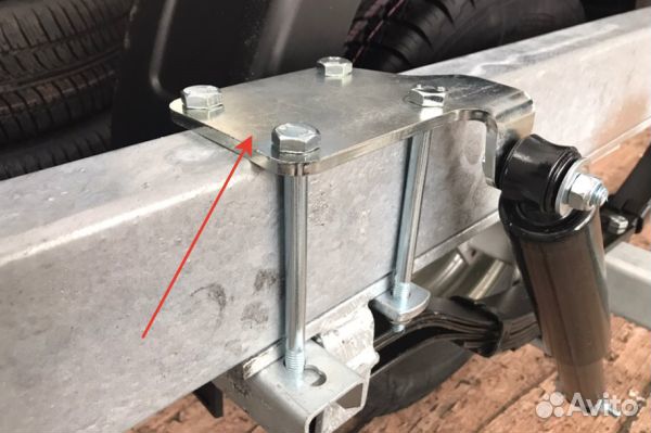 Кронштейн амортизатора лодочного прицепа мзса 817