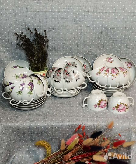 Чайный сервиз СССР Песочное, Вербилки, Дулёво