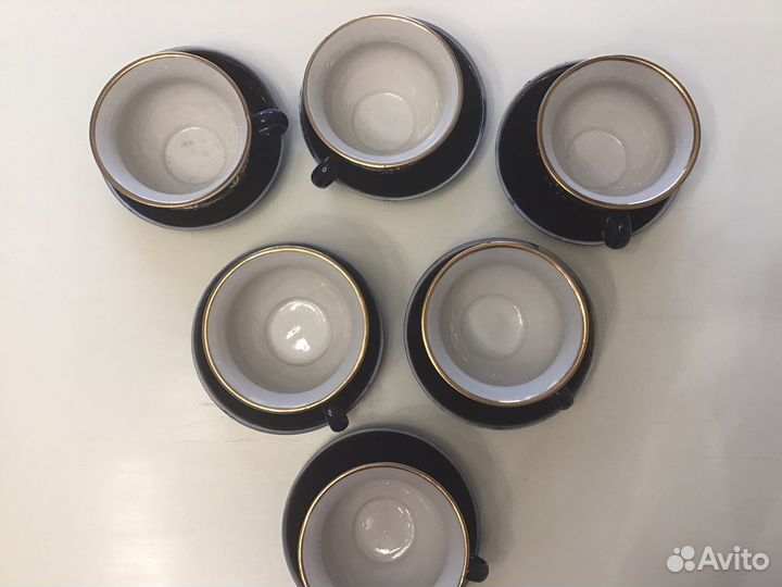 Набор синей посуды кобальт