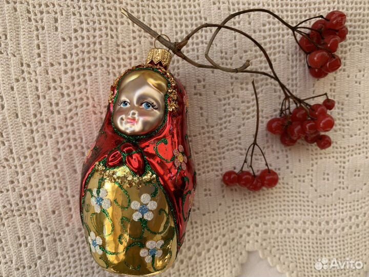 Елочная игрушка стекло новая