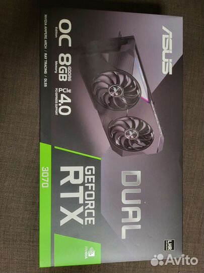 Видеокарта RTX 3070 asus dual