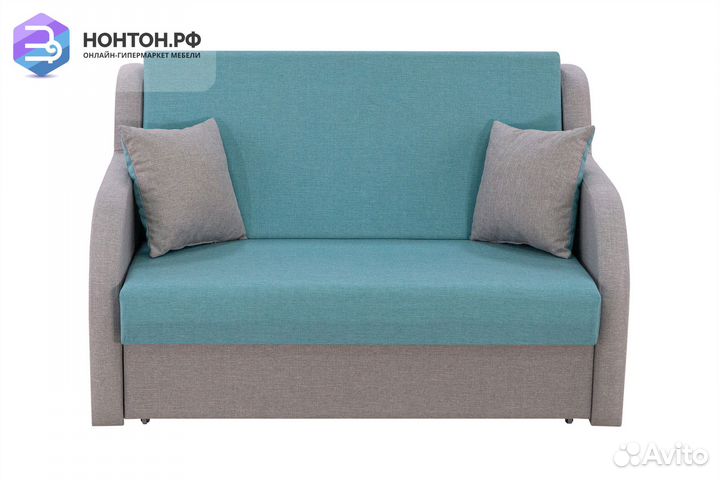 Диван аккордеон Ремикс 2 серо-голубой