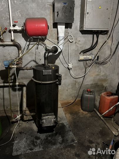 Котел на отработке. 25 кв