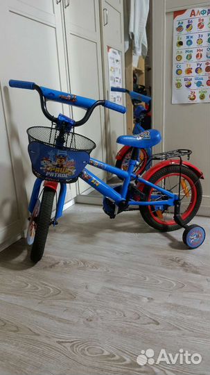 Детский велосипед, 4х колесный. Щенячий патруль