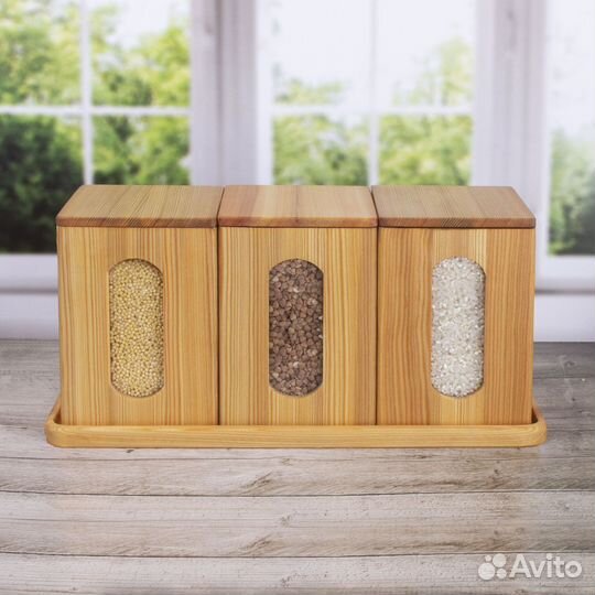 Набор банок для сахара/соли/чая 3шт