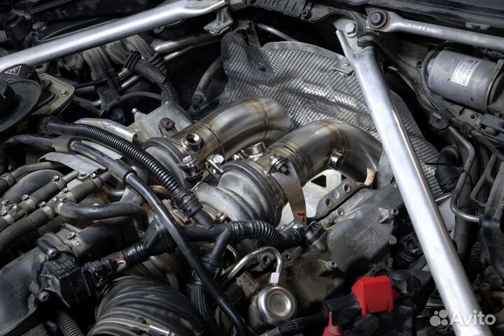 Даунпайп BMW X5M E70 N63 левый+правый BMS