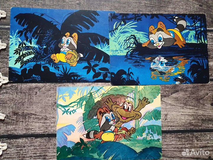 Крошка Енот. Открытки 1986 г