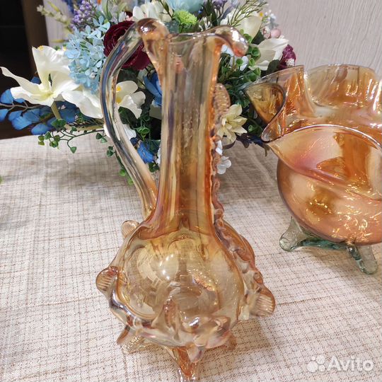 Посуда СССР цветное стекло