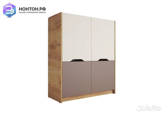 Шкаф двухдверный Rich шк-004 дуб крафт золотой / м