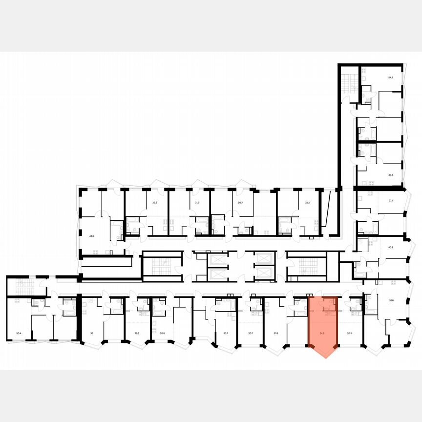 Квартира-студия, 24,6 м², 2/31 эт.