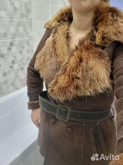 Женская кожаная дубленка 48 50