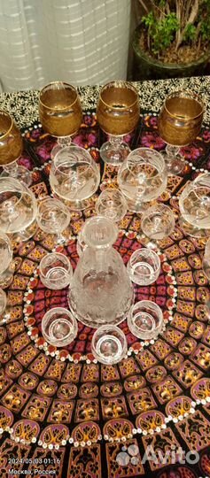 Фужеры,рюмки,графин,хрустальные СССР