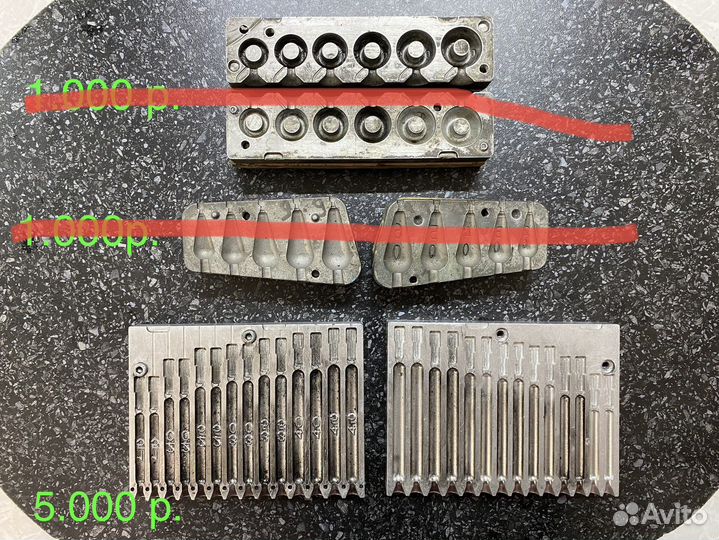 Форма для литья грузил Палец (Дроп шот)