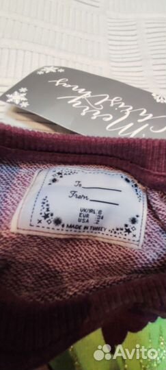 Свитшот новогодний свитшот с котом