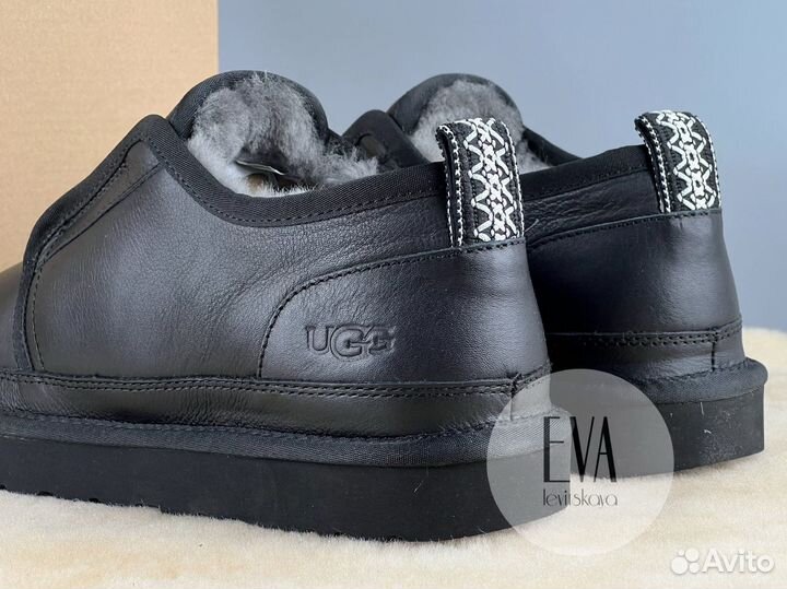 Мокасины мужские Ugg Slippers Flex Leather Black