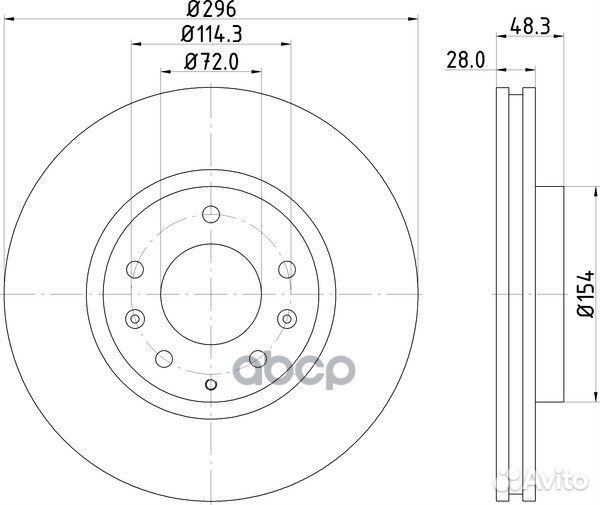 Диск тормозной перед ND5025K nisshinbo