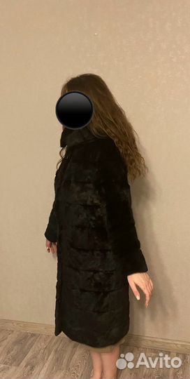 Искусственная шуба под норку с капюшоном