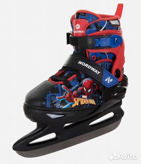 Коньки раздвижные детские Nordway spider-man