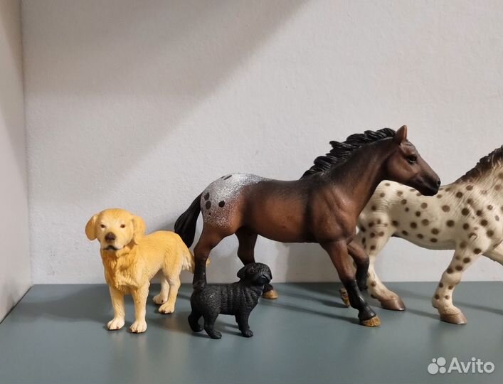 Фигурки животных schleich лошади собаки набор
