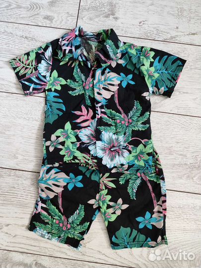 Ситцевый костюм на рост 86 см