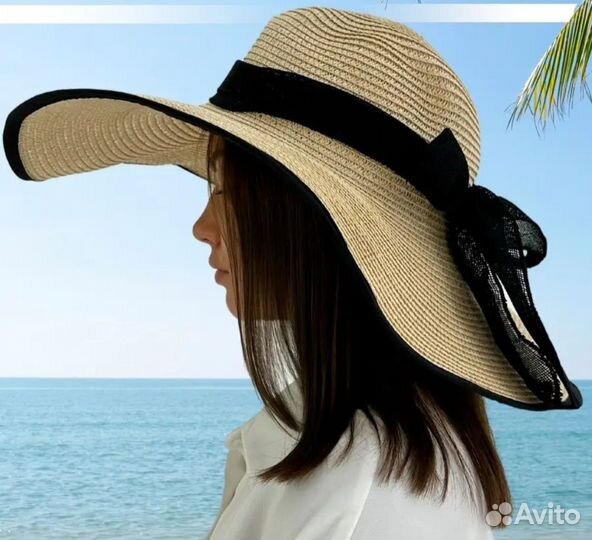 Шляпа женская соломенная