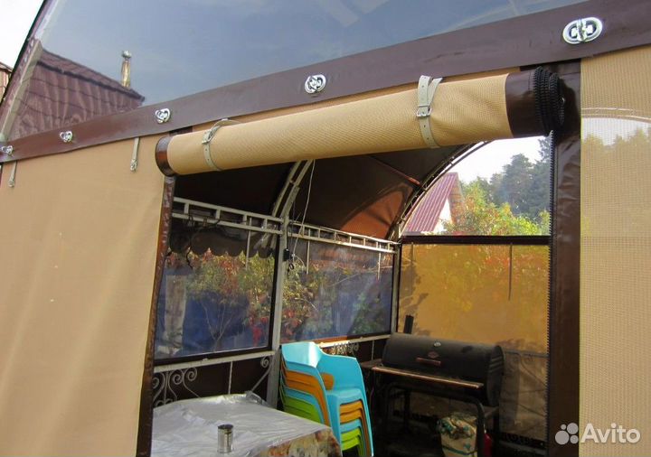 Москитная сетка внутри мягких окон