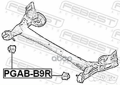 Сайлентблок задней балки pgab-B9R Febest