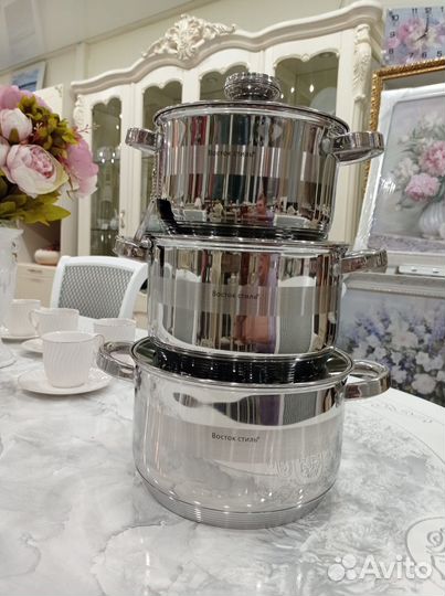 Набор кастрюль из нержавеющей стали 