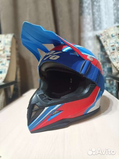 Шлем для мотокросса с очками