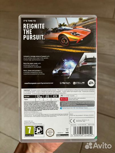 NFS Hot Pursuit Nintendo Switch