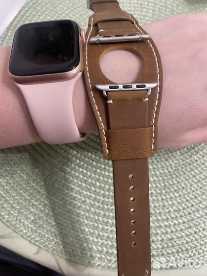 Кожаный ремешок apple watch новый